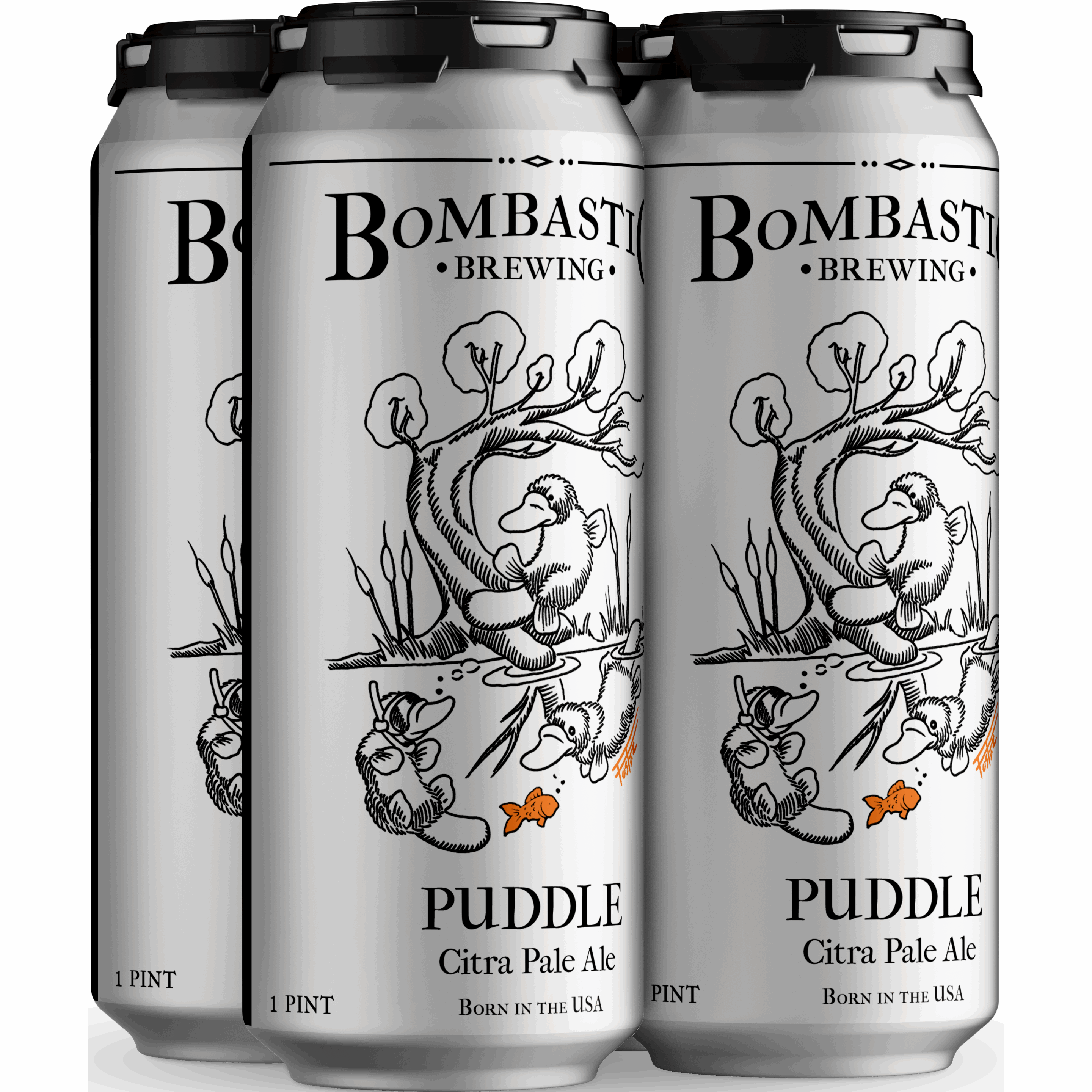 Puddle Pale Ale brewed with Citra hops.